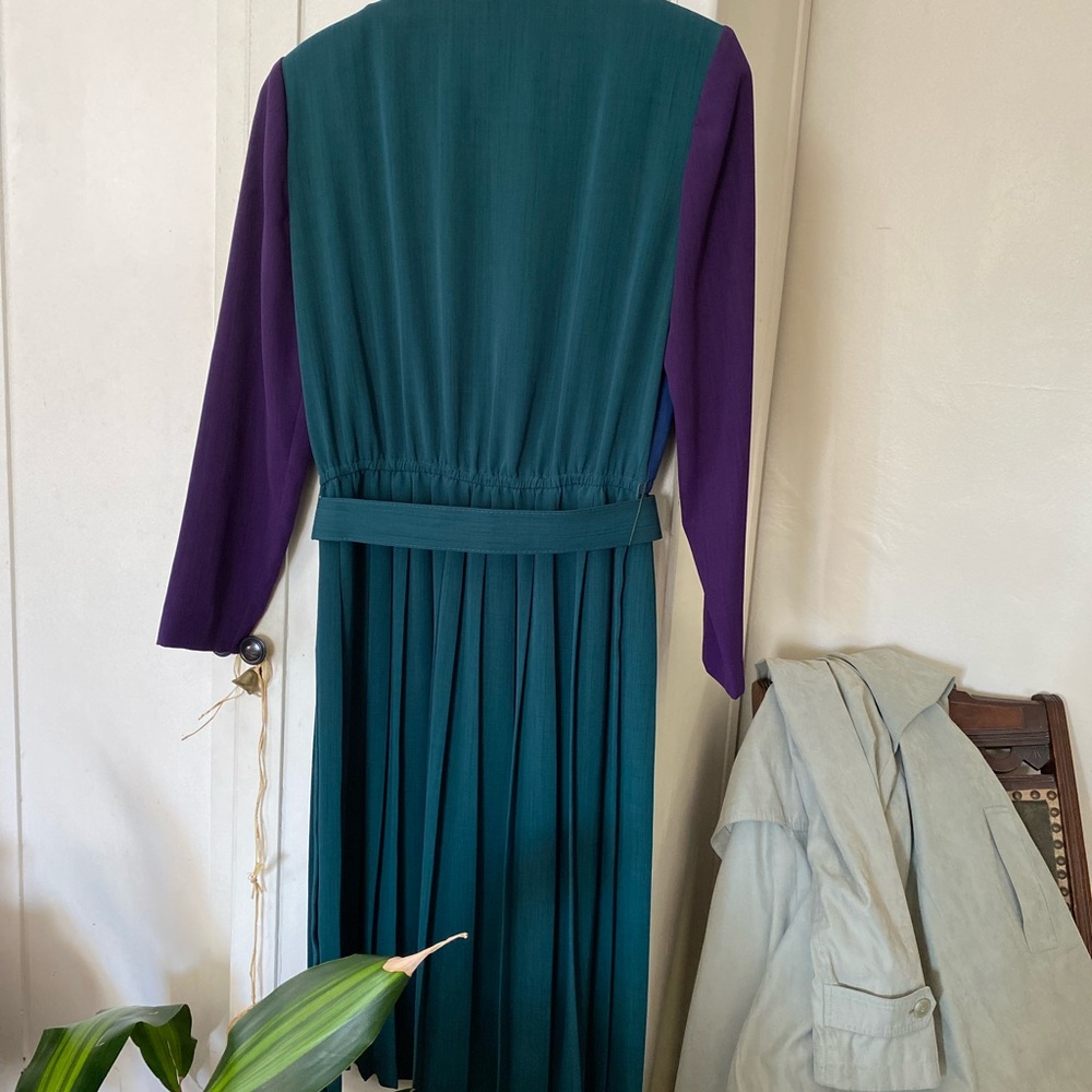🎉HPx2🎉 Vintage Leslie Fay Color-block Dress - Picture 3 of 6